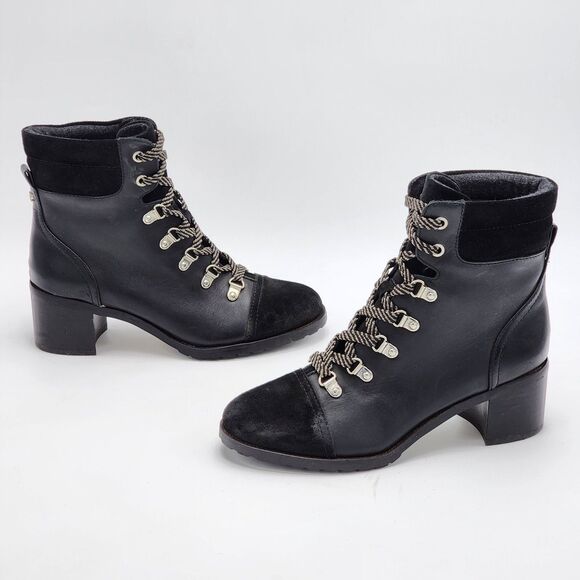 Sam Edelman Manchester Lace Up Heeled Ankle Booties Size 7 - Picture 4 of 10